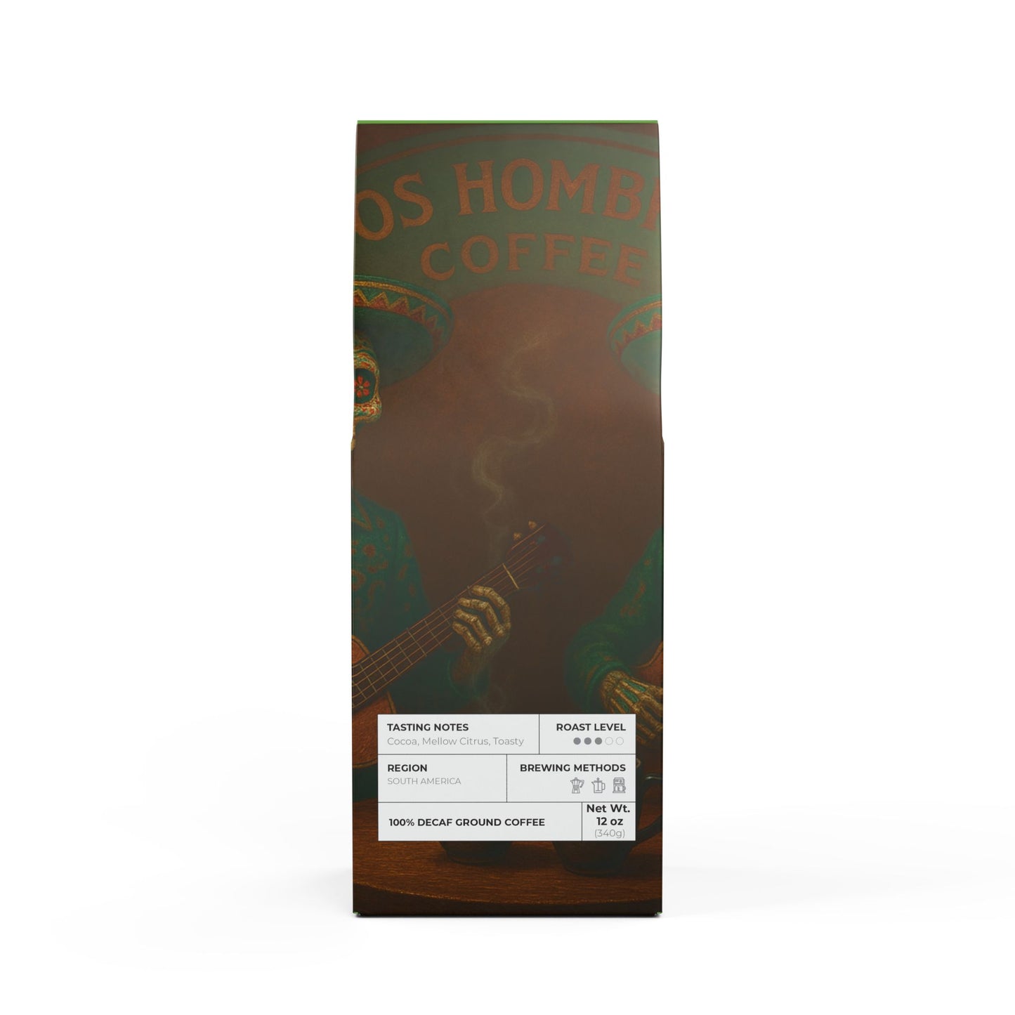 Dos Hombres Coffee Trapper Peak Decaf Coffee Blend (Medium Roast)